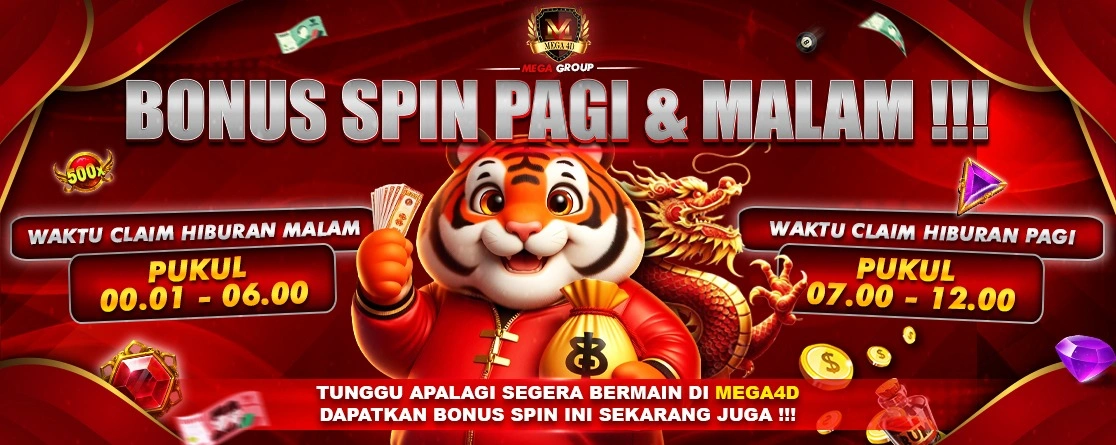 BONUS SPIN PAGI & MALAM !!!